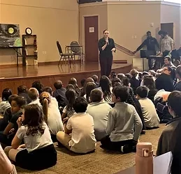 High School Performs “A Christmas Carol” for Elementary Students￼